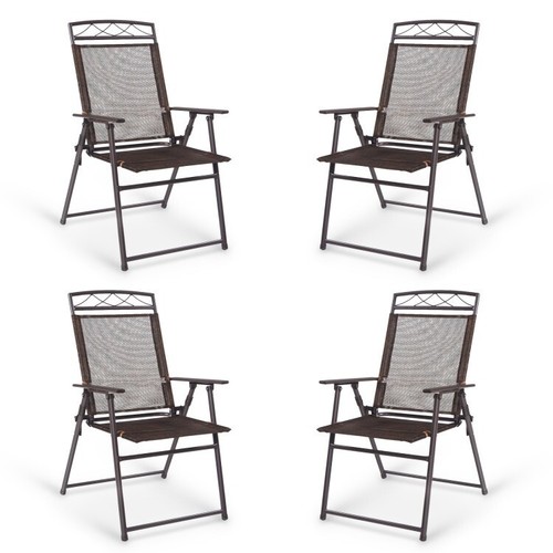 Set patio folding sling - of,