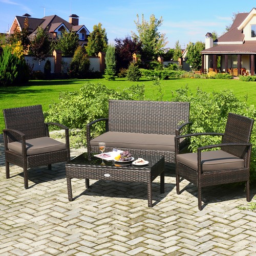 4pcs outdoor patio rattan - 4pcs,