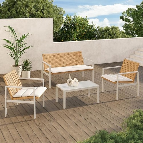 4pcs outdoor patio rattan - patio,
