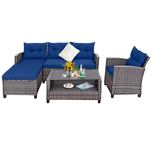 4pcs patio rattan - patio,