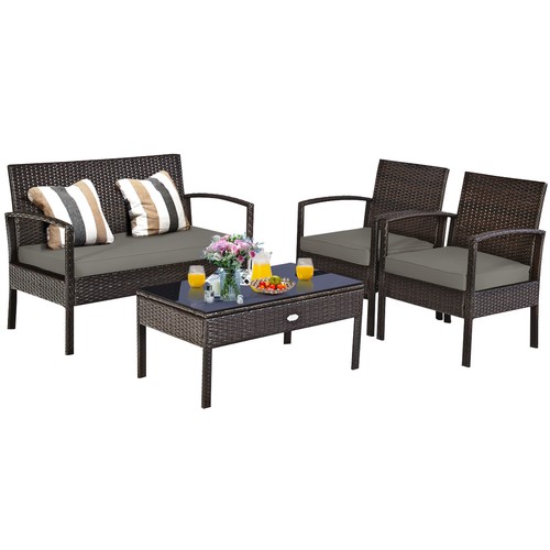 Outdoor patio rattan - patio, furniture