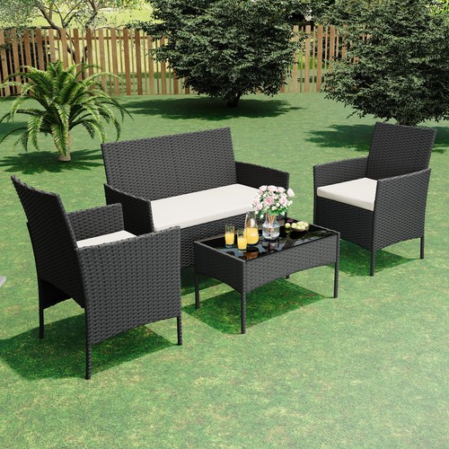 Piece rattan patio furniture - 4-piece,